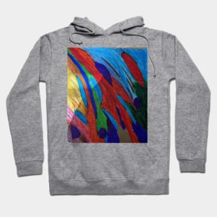 Vibrant comforting color shapes and movement Hoodie